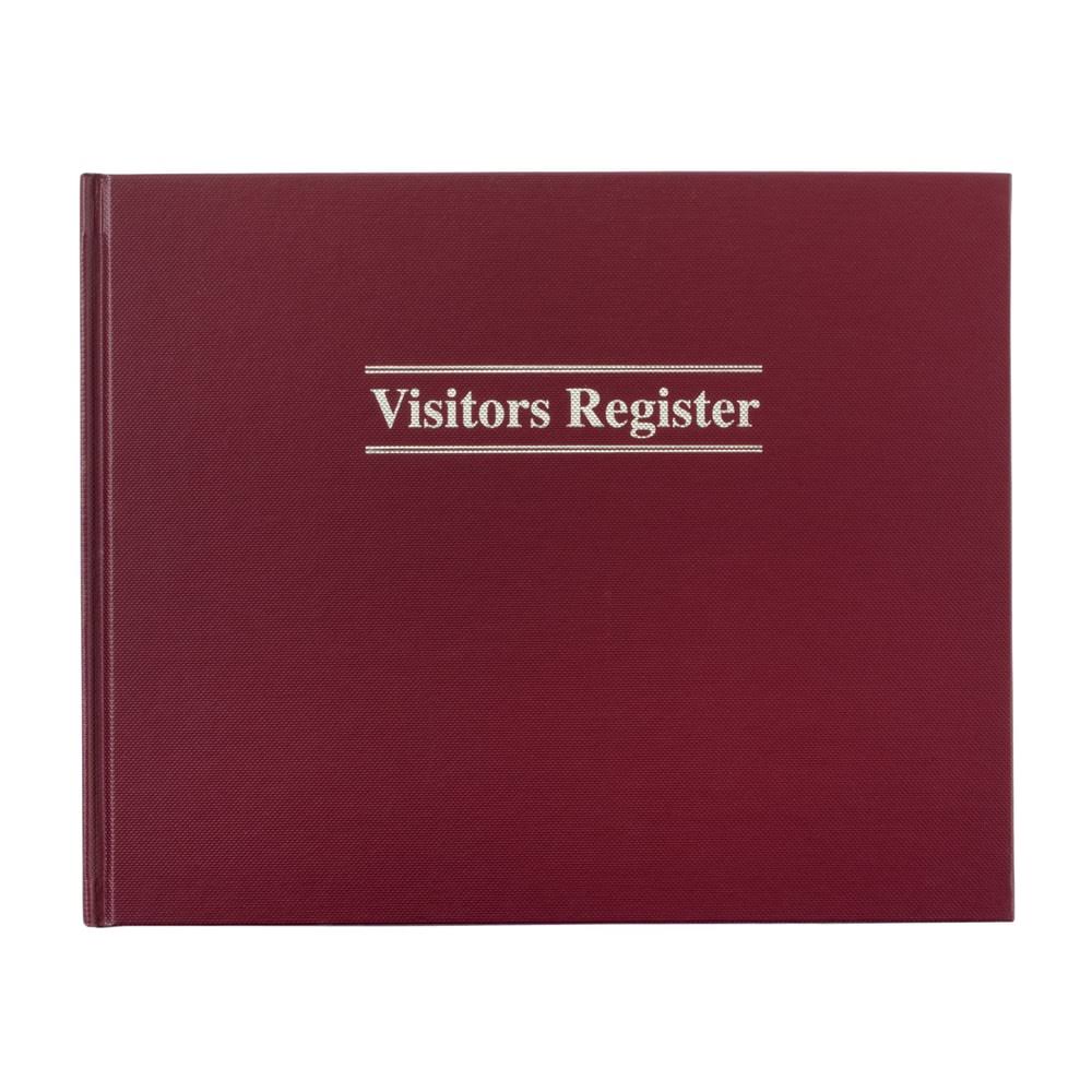 Visitor Registration Book, 8 1/2" x 11 1/2", 112 Pages, Black N775081