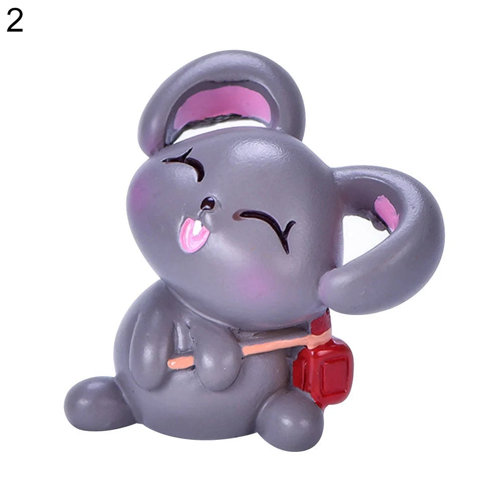 Resin Dollhouse Miniature Moon Cake Rabbit Ornaments R637