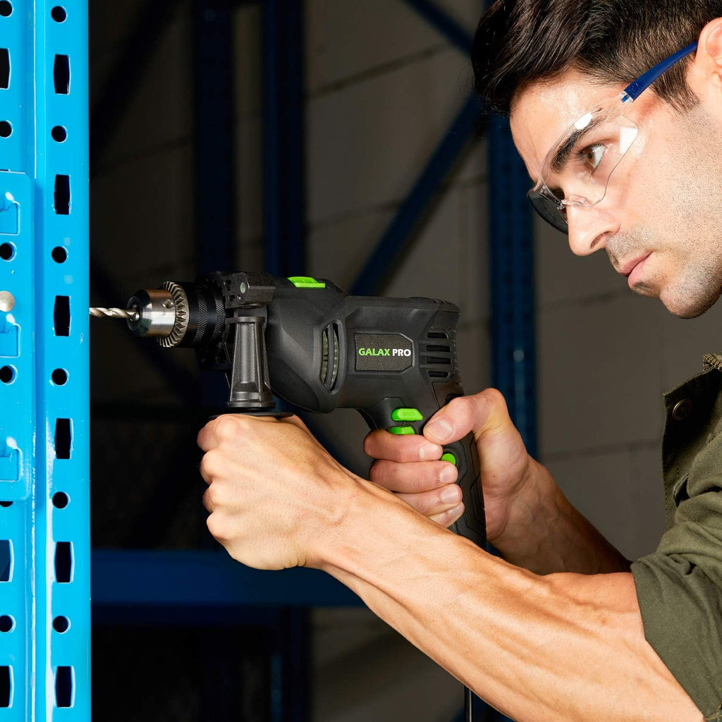 5Amp 1/2-inch Corded Impact Drill with 105pcs Accessories, Variable Speed 0-3000, Hammer and Drill 2 Functions in 1, 360°Rotating Handle, Depth Gauge, Carrying Case Included Pack of 2 V642930