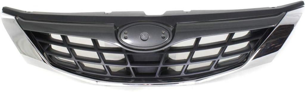 Painted Silver Shell Black Insert Grille R243