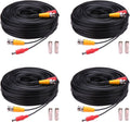 4x150ft Siamese BNC Video and Power Security Camera Cable with 2 Female Connectors, White, Pack of 2 Y1096