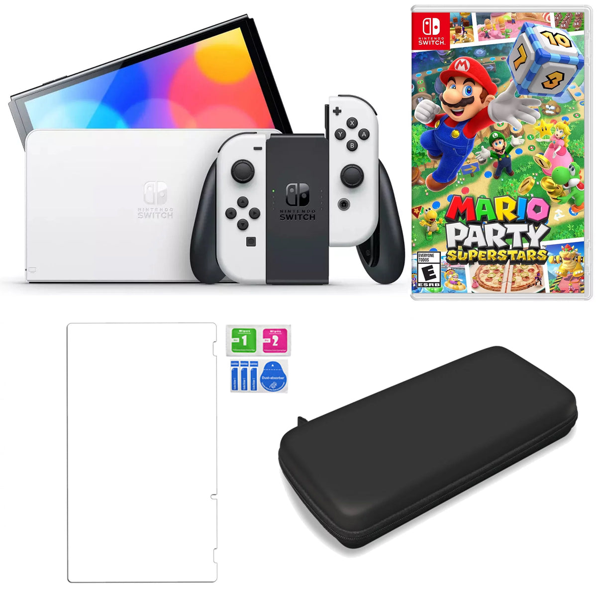 White Nintendo Switch OLED with Accessories L623381
