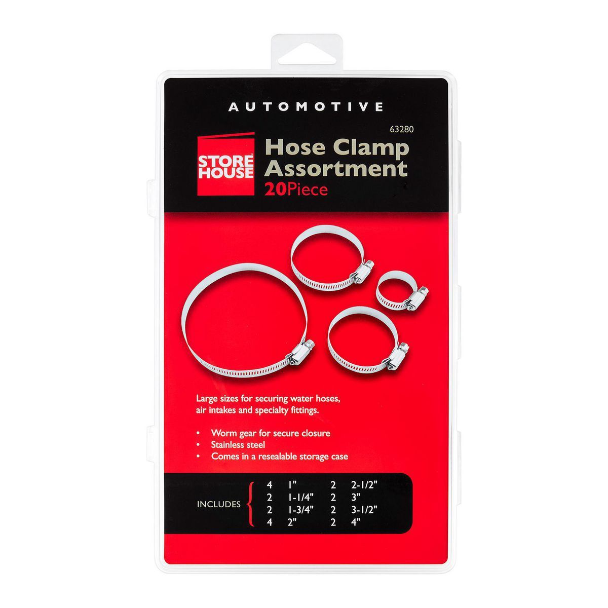 20 Piece Large Hose Clamp Assortment C33680