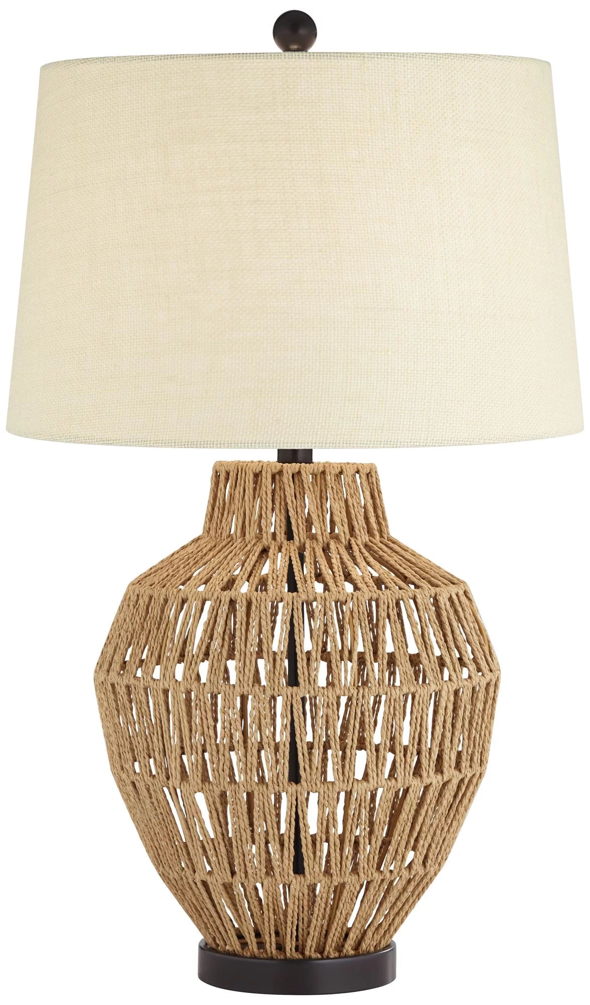Modern Coastal Table Lamp 27" Tall Natural Wicker S85022