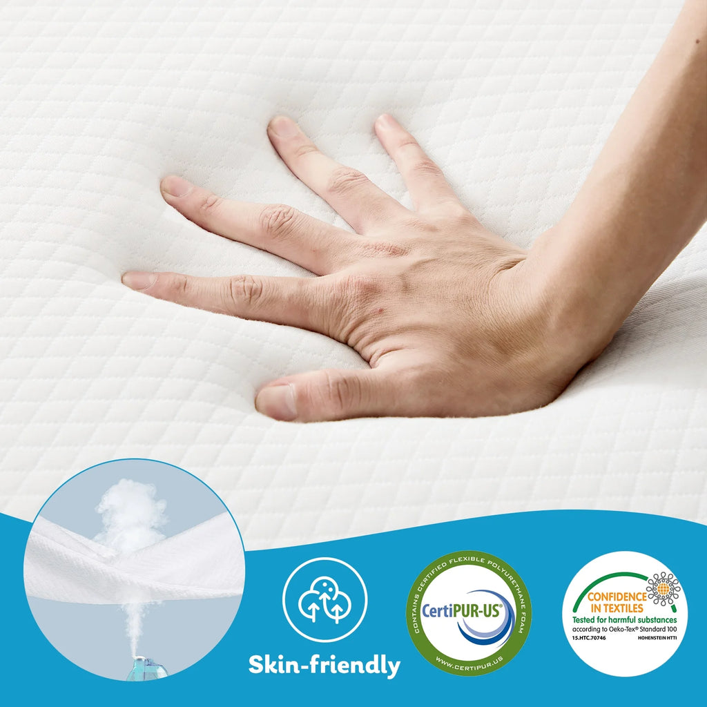 4 Inch Tri Folding Memory Foam Mattress Queen D943