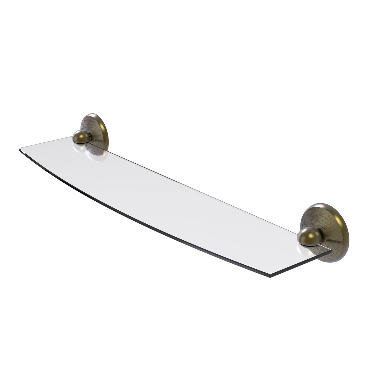 24 inch Glass Shelf, Antique Brass U83378