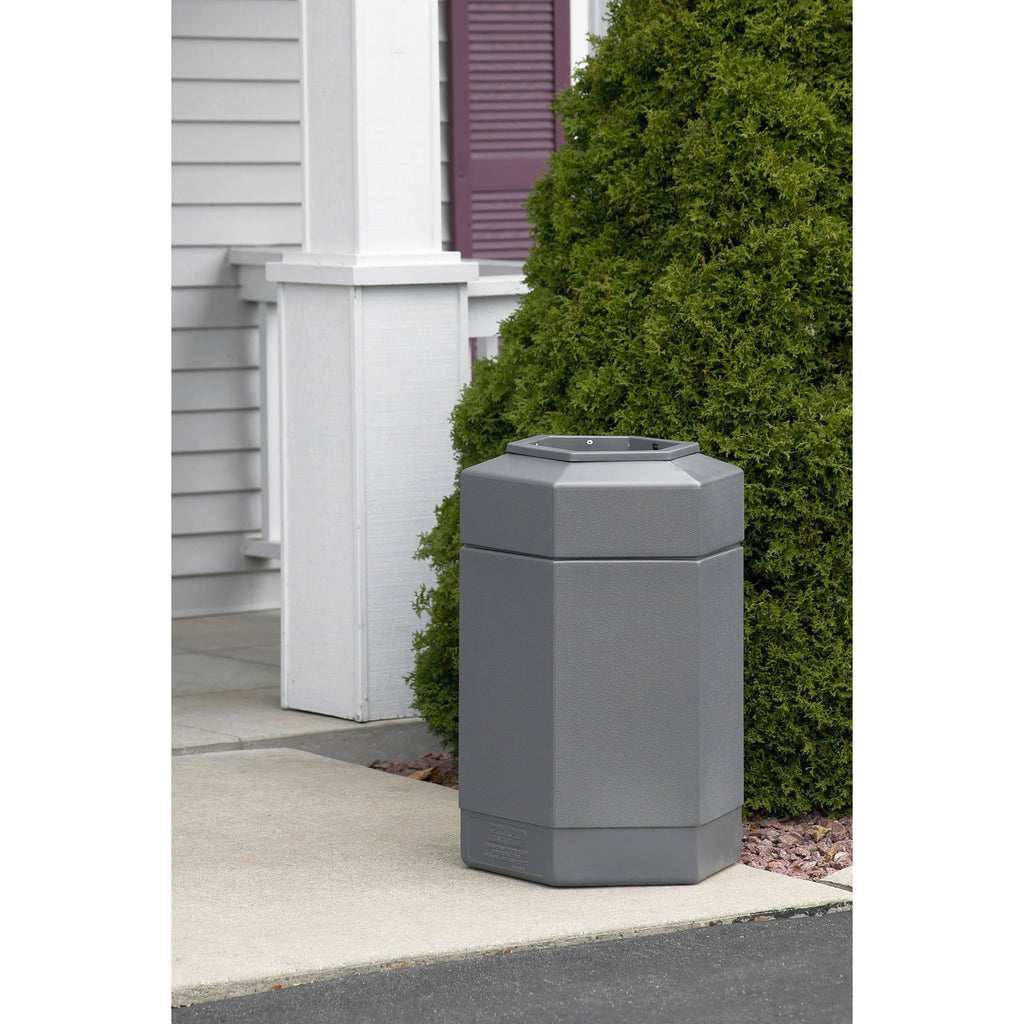 30-Gallon Hex Waste Container Black Y5930