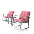 3 Piece Wicker Patio Bistro Set with Cushions P989