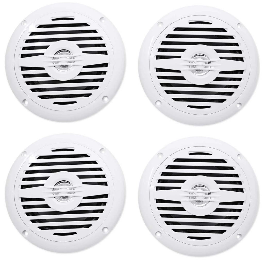 200 Watt Waterproof Marine Boat Speakers 2-Way White V5685