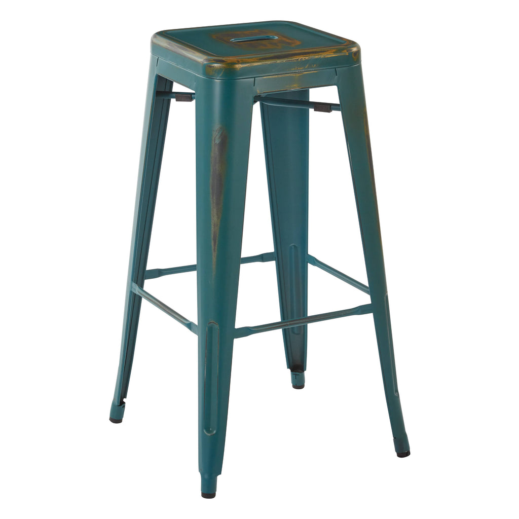 Antique Pink Metal Barstool 2-Pack R128