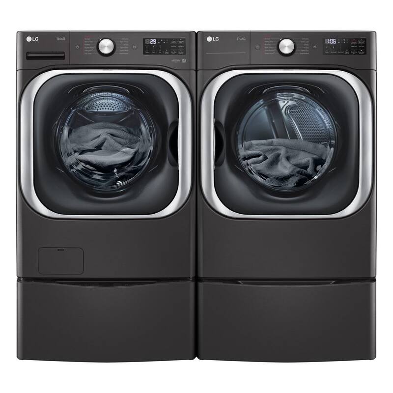 29 in. Laundry Pedestal with Storage Drawer in Black Steel L960