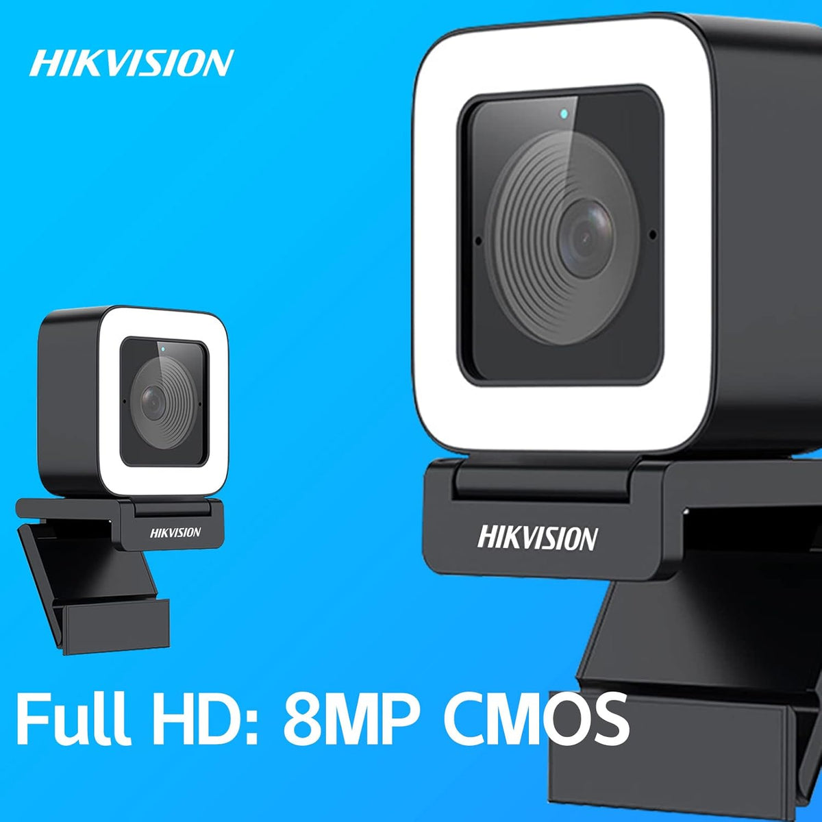 4K HD Webcam with Light Microphone, 2 Built-in Noise Reduction Mics, Autofocus, 30fps Type C USB2.0, with Tripod J585