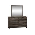 Medium Gray Dresser & Mirror D118