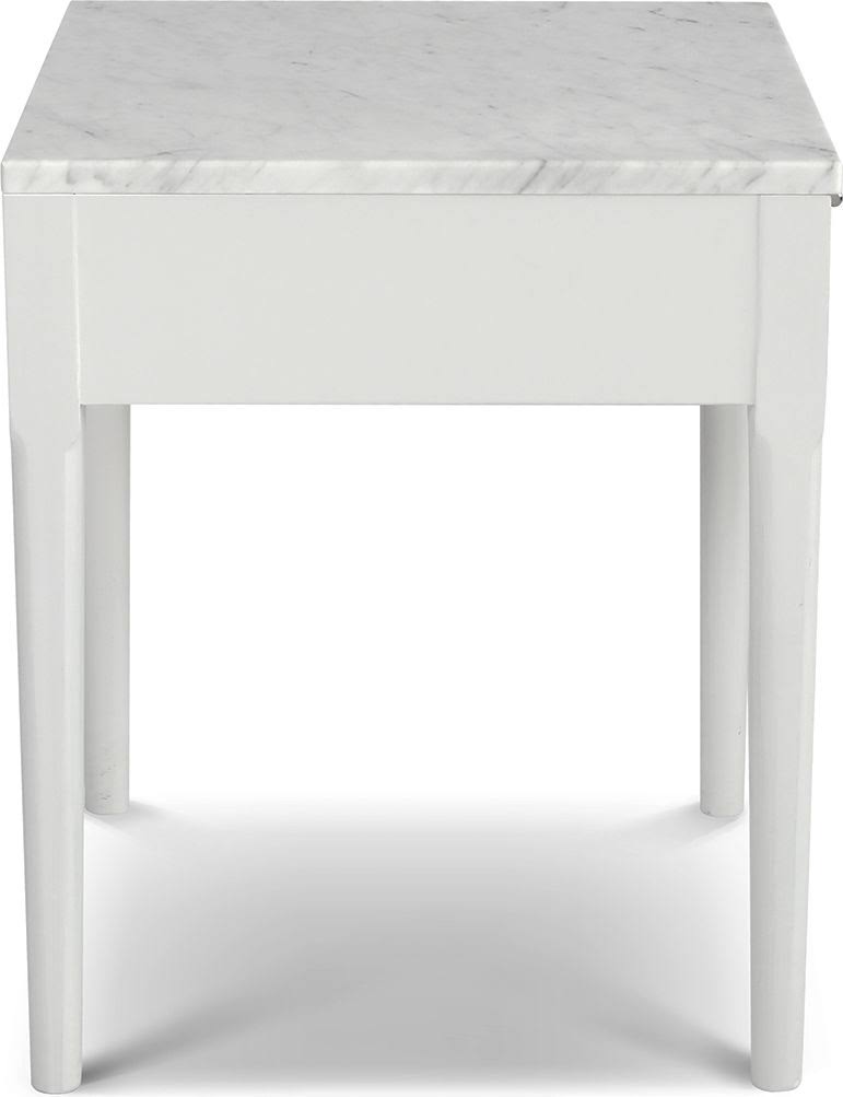 18x22 Square White Marble Side Table C7501