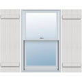 Rustic Four Board Joined Board-n-Batten Faux Wood Shutters (Per Pair) W64389