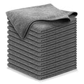 Grey 12 Pcs Microfiber Cleaning Cloth R86294