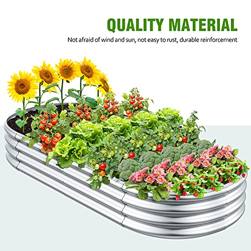 2 Pcs 9 x 3 x 1 FT Galvanized Steel Raised Garden Bed N8774