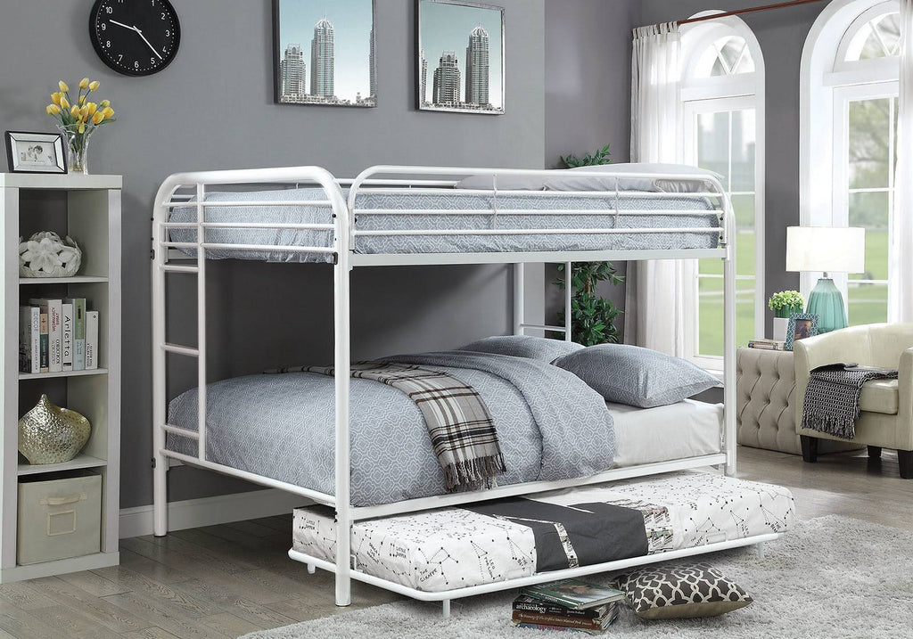 White Full Over Full Bunk Bed N26823