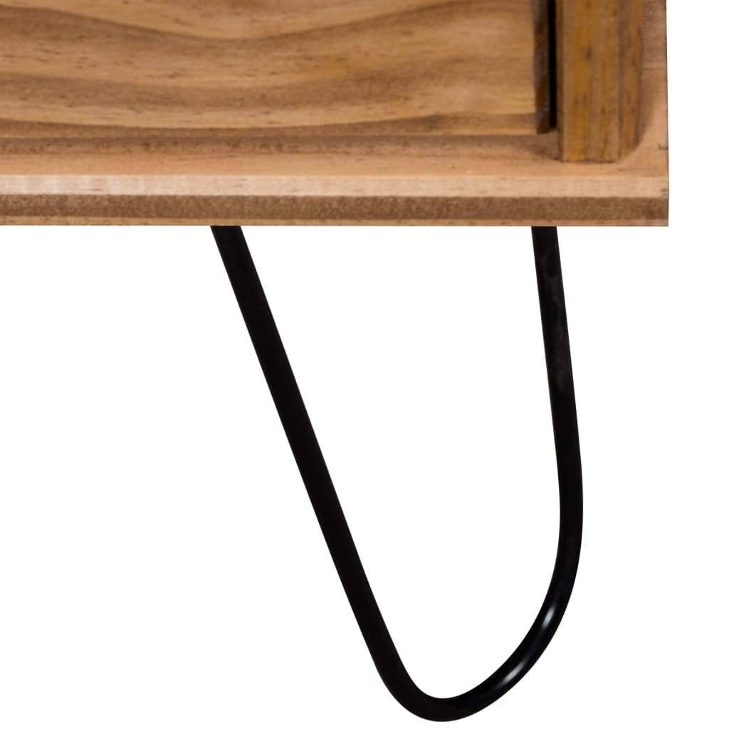 Drawer Cabinet Gray Solid Pine Wood L8655
