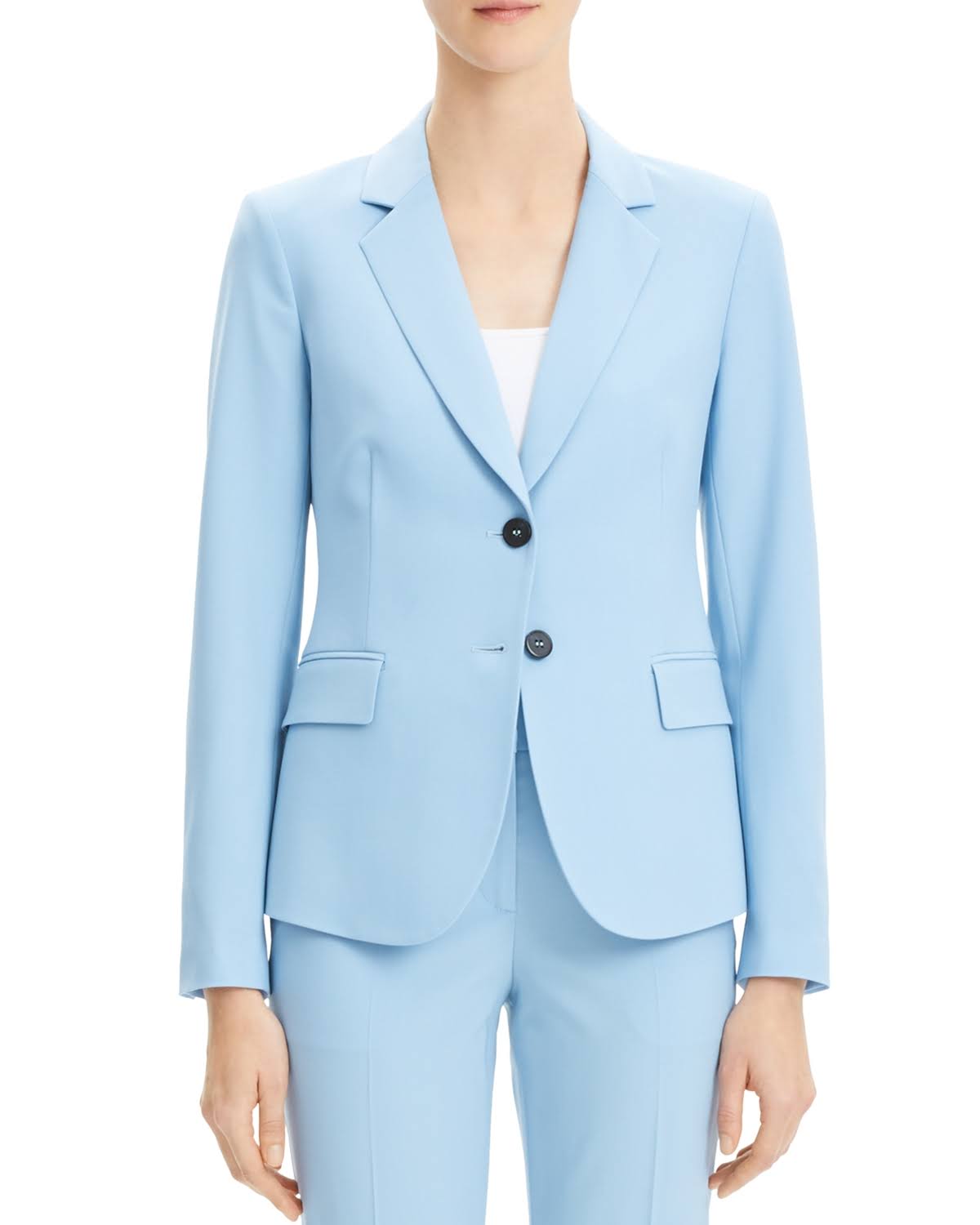 Deep Navy Wool-Blend Blazer W126