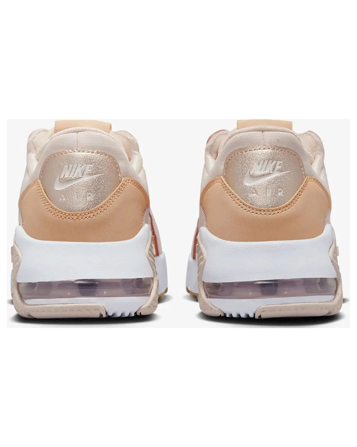 Soft Pink White Leather Running Shoes V6601