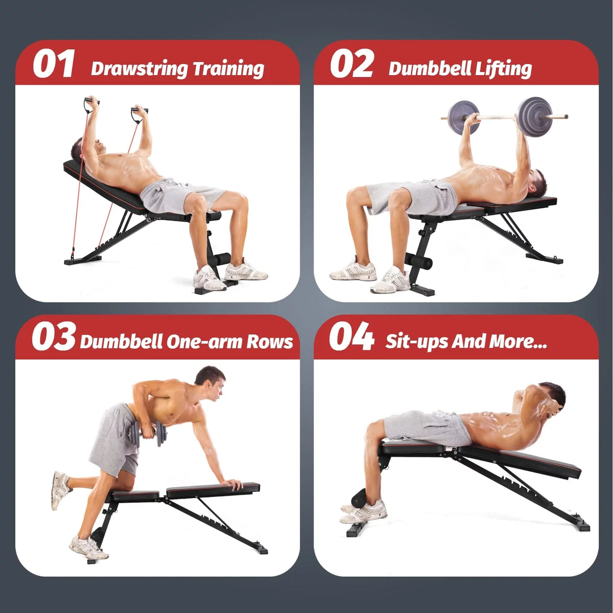 Adjustable Incline Decline Foldable Weight Bench A403