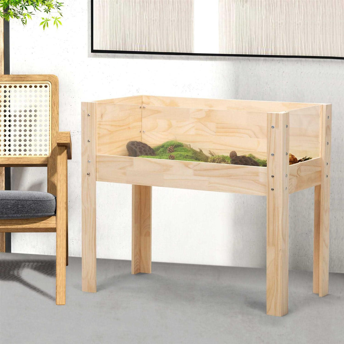 Wooden Tortoise Habitat with Waterproof Cloth I2478