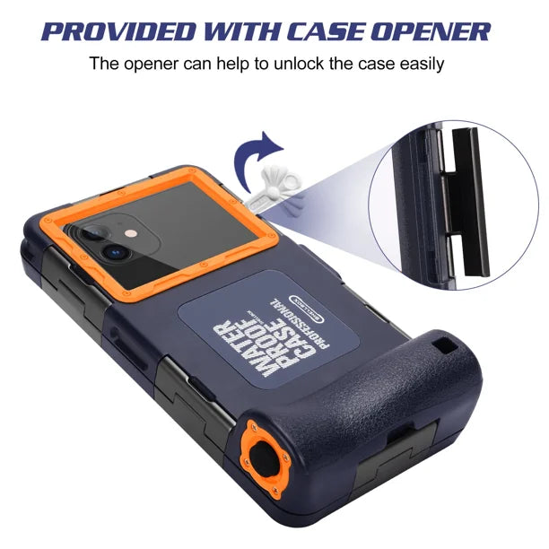 Waterproof Protective Case for Phones Up to 6.9 Inch with Lanyard H903377