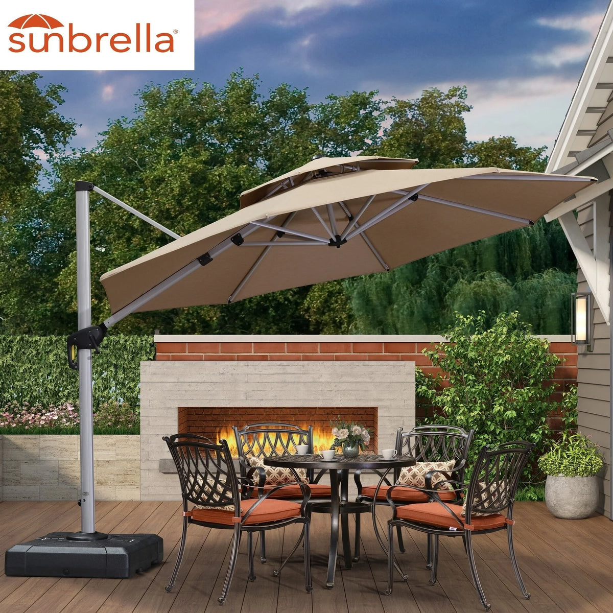 11ft Round Patio Umbrella W175329