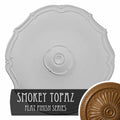 18 7/8x22OD x 1 1/2x22P Hand-Painted Smokey Topaz Ceiling Medallion R11665