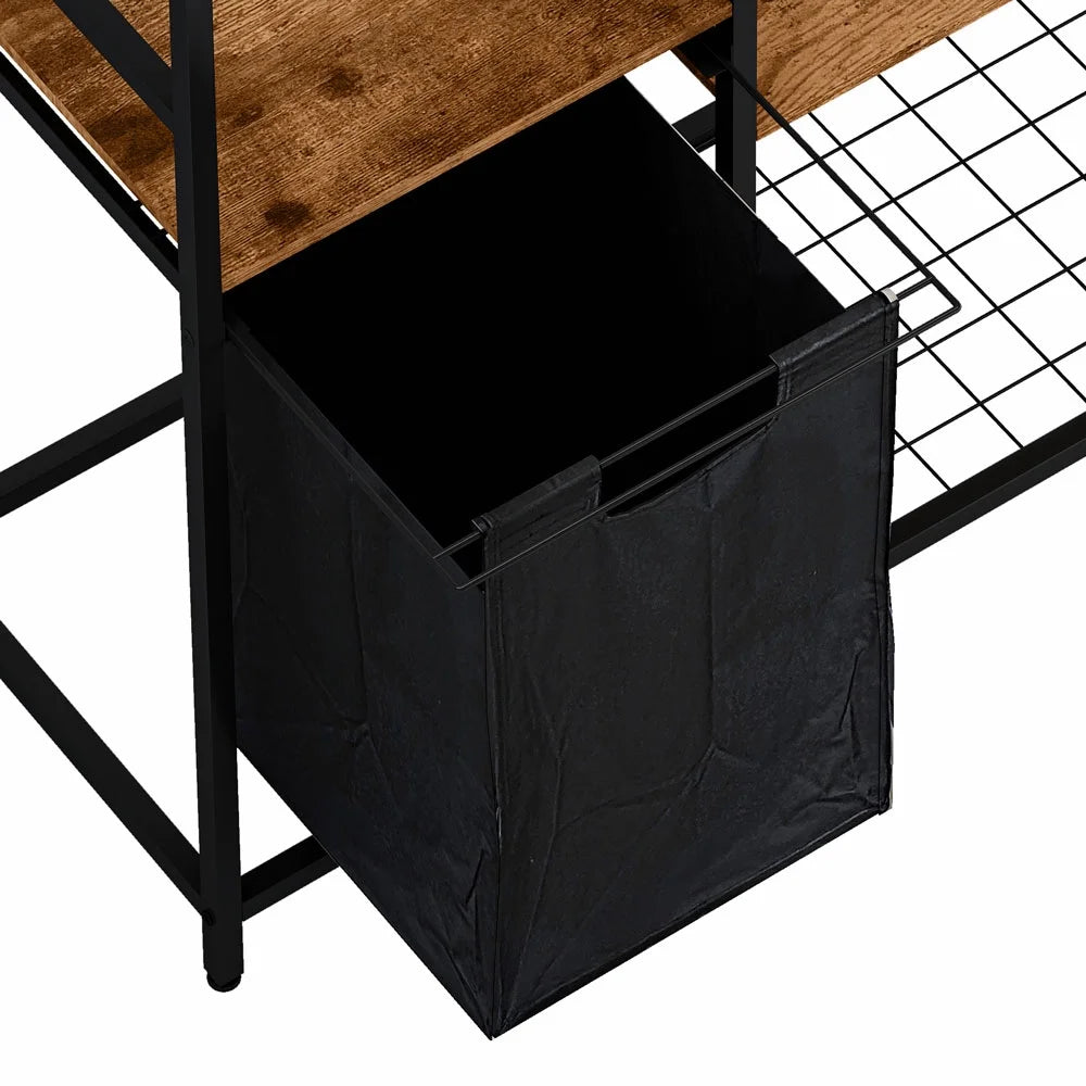 Portable Wardrobe Clothes Rack with Storage Bag Q384248