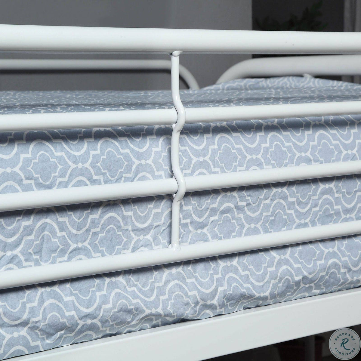 White Full Over Full Bunk Bed N26823