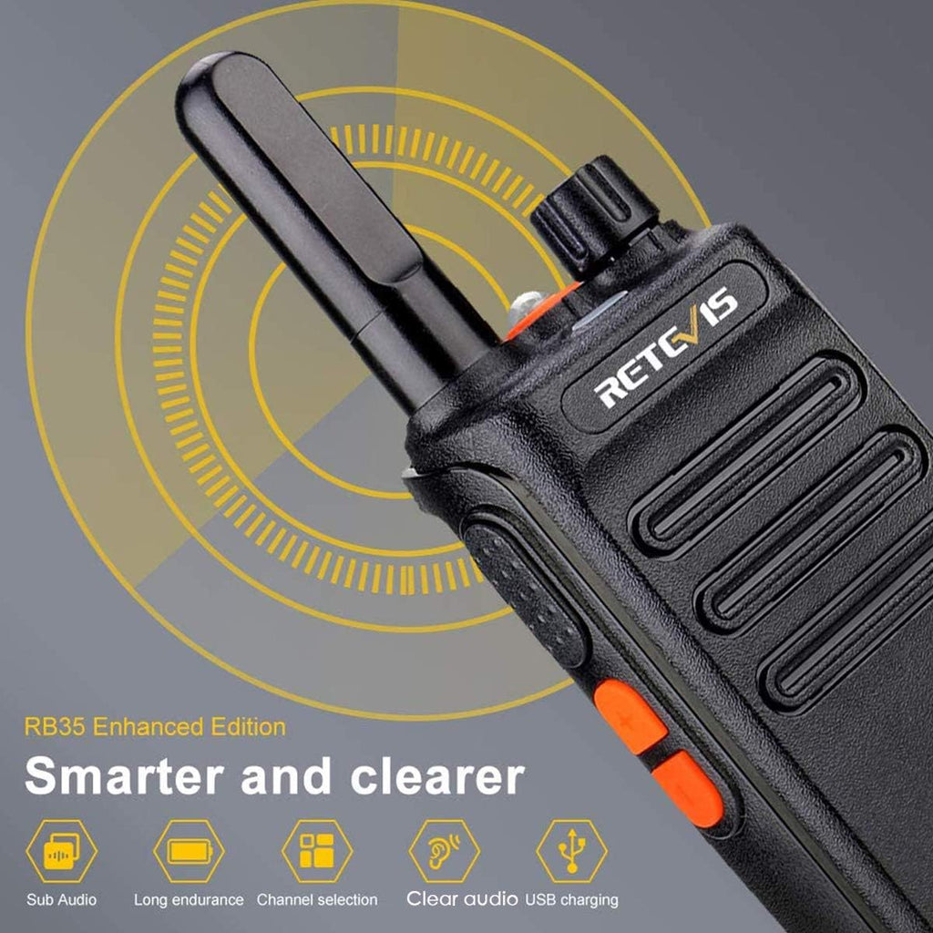 Walkie Talkie 6 Pack, Two Way Radios with Flashlight Z7508