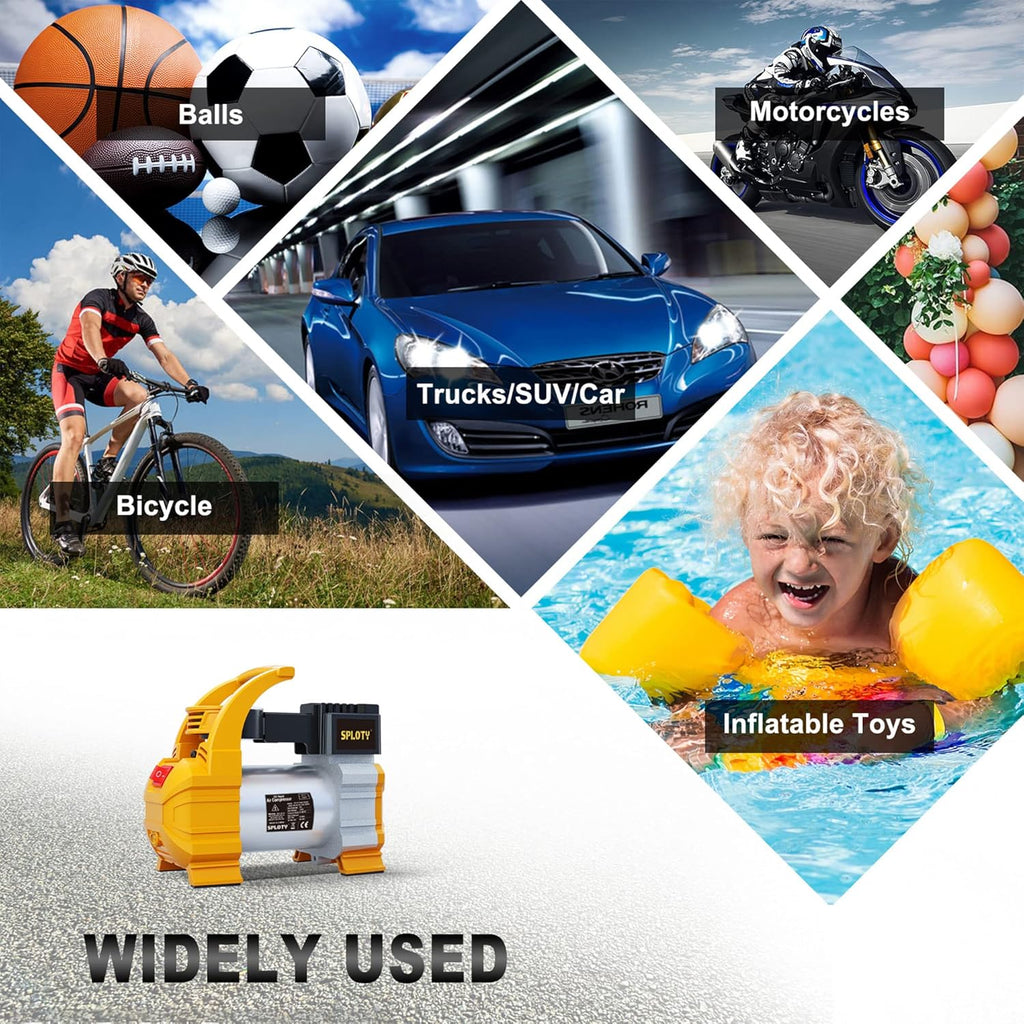 12V DC 140W Portable Tire Inflator with LED Light A154557
