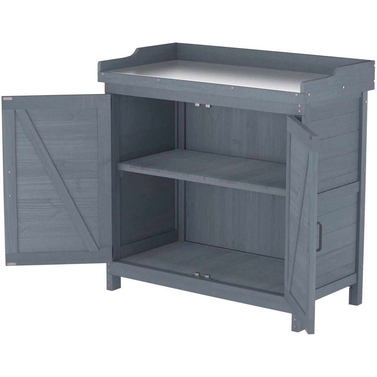 Wooden Potting Bench Storage Box O7775