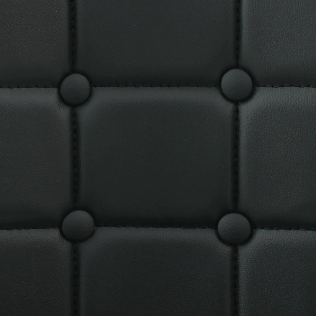 Black Faux Leather Swivel Counter Chair Set of 2 W351955