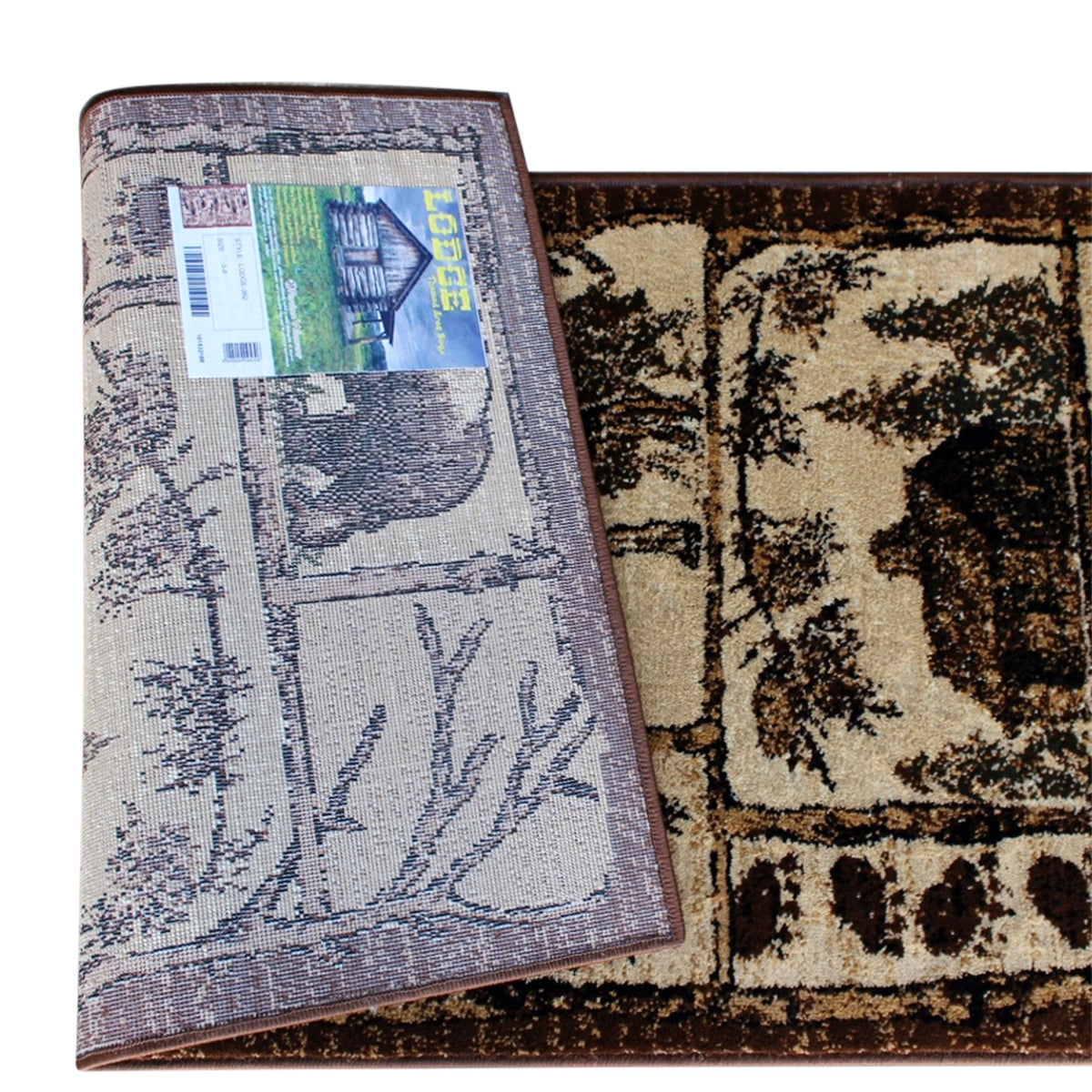 Cabin Style Area Rug Runner 2 Feet 2 Inch X 7 Feet 2 Inch D4371