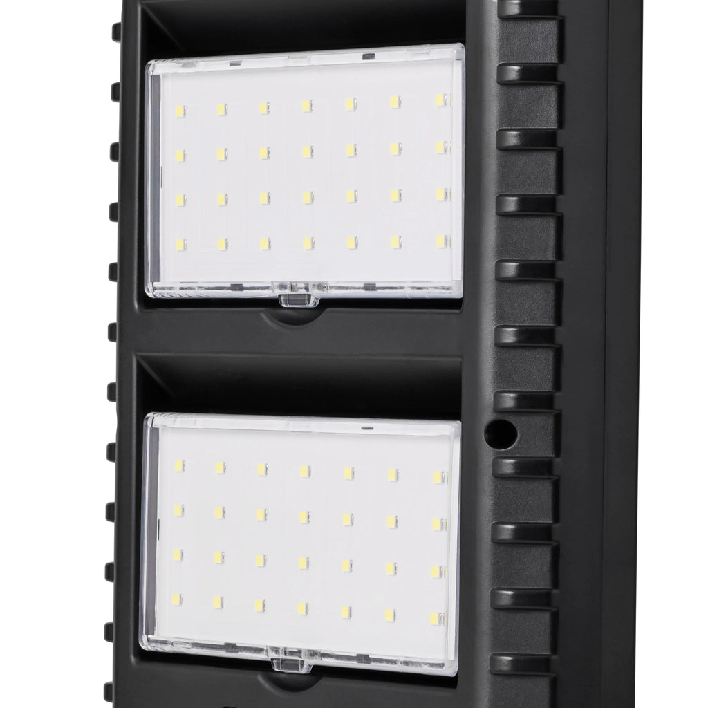 Solar Powered Motion Street and Area Light, Black, 120° Beam Angle J180