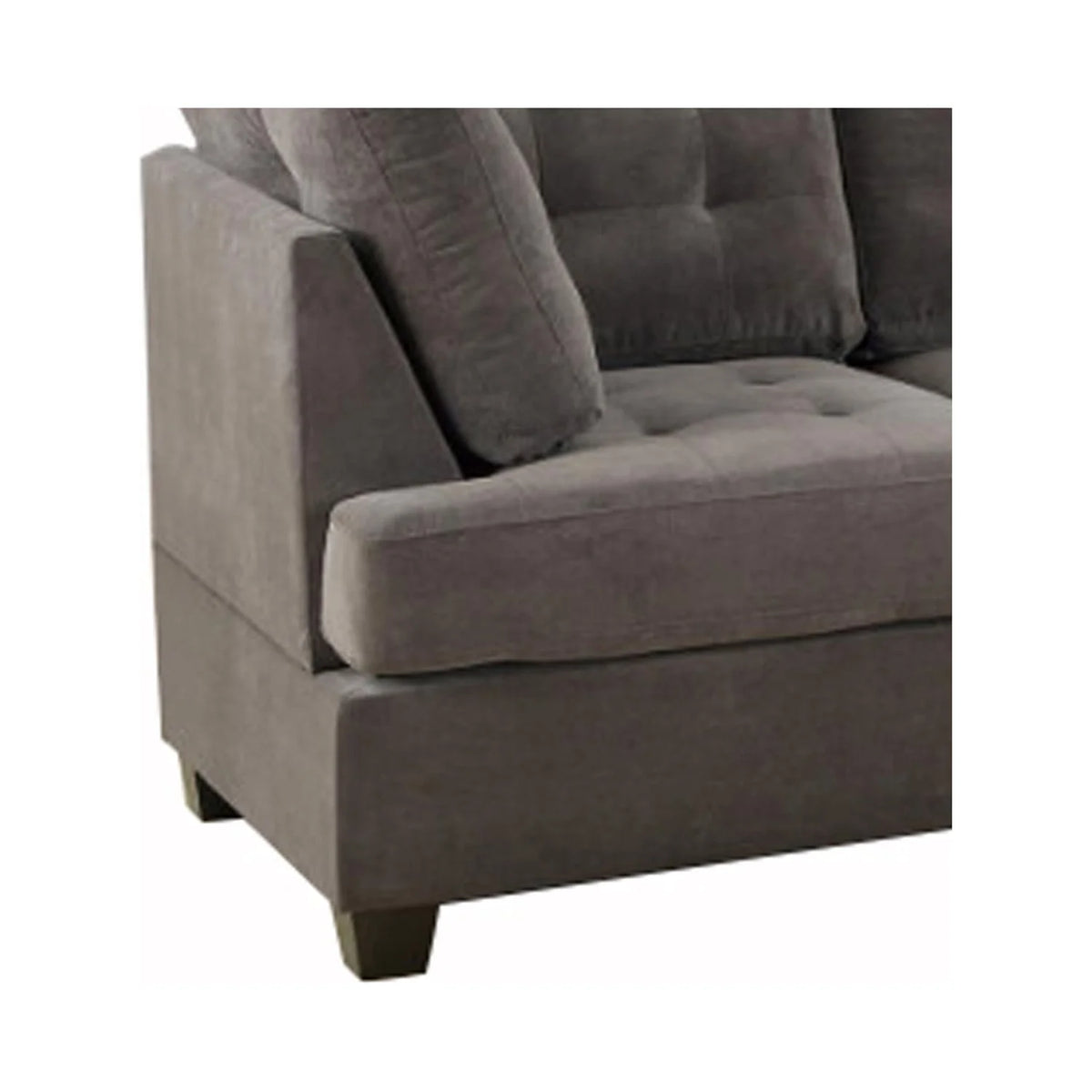 Charcoal Corduroy 2-Piece Sectional Sofa K896