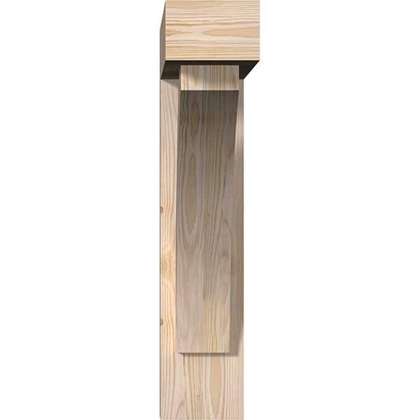 5 1/2x22W x 22x22D x 26x22H Smooth Bracket with Offset Brace, Douglas Fir K33853