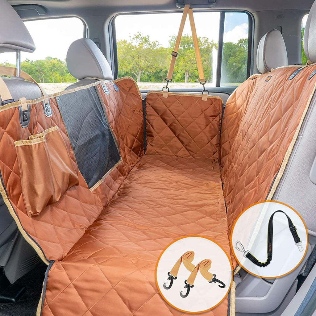 Waterproof Nonslip Dog Car Seat Cover with Mesh Window U94204