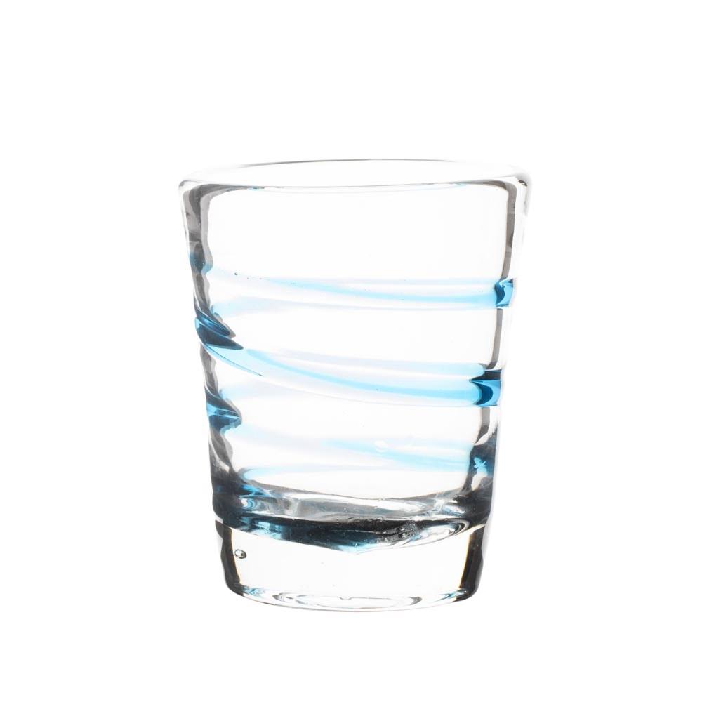 Aqua Twist Handblown Rocks Glasses - 10 oz - Set of 4 T8667