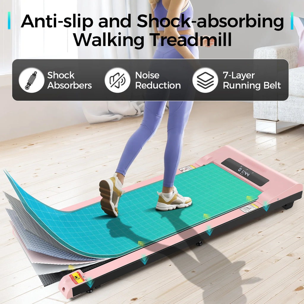 Pink Walking Pad Under Desk Treadmill X91298