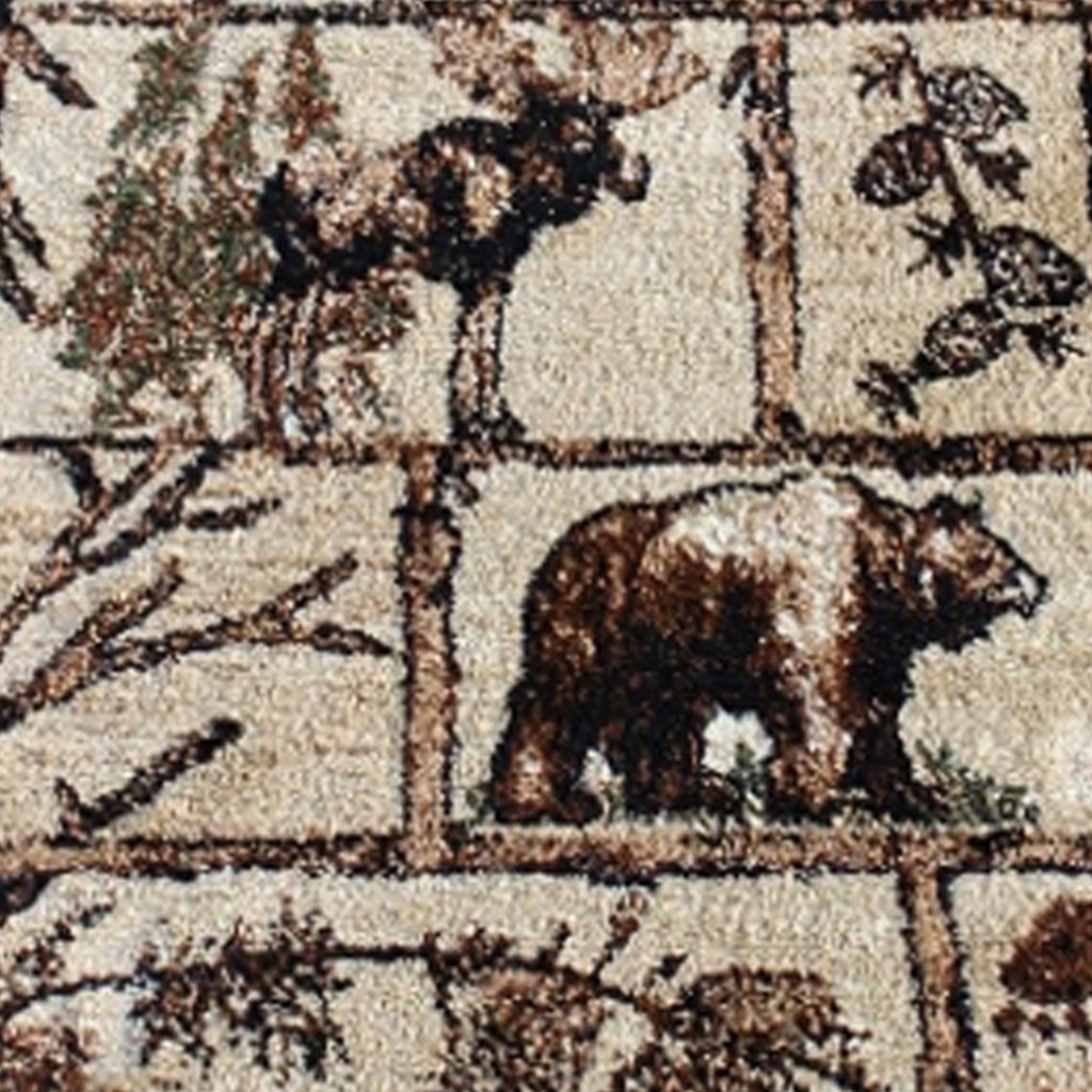 Cabin Style Area Rug Runner 2 Feet 2 Inch X 7 Feet 2 Inch D4371
