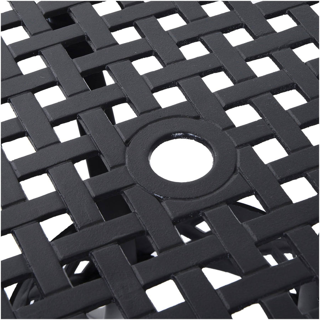 Black Round Cast Aluminum Outdoor Dining Table C78022