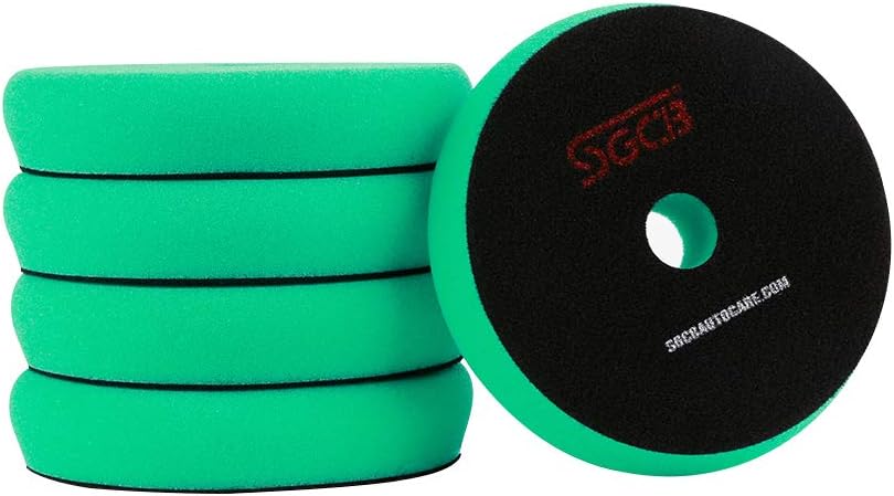 5" Foam Polishing Sponge Pad Pack of 5, Hook & Loop Finishing Buffing Grinding Foam Disc Pad D95883