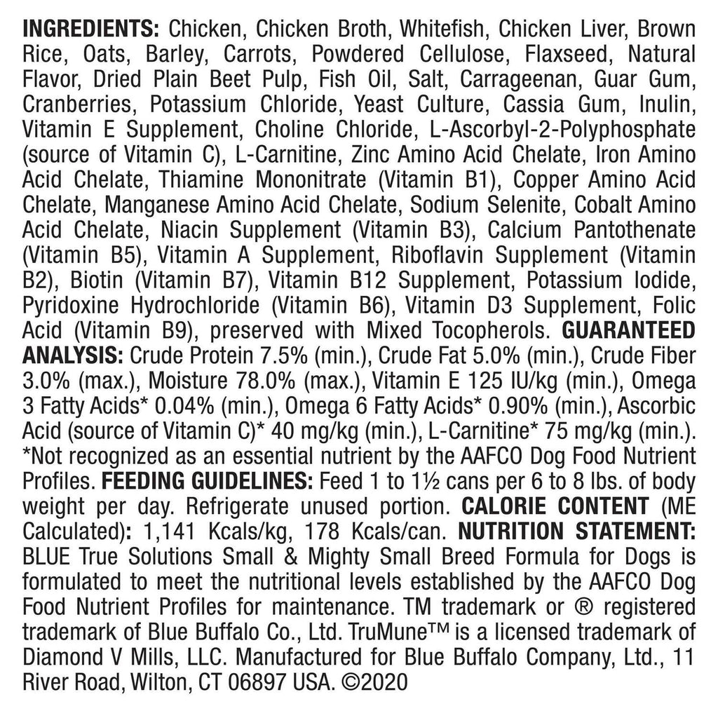 Natural Small Breed Adult Wet Dog Food D2581