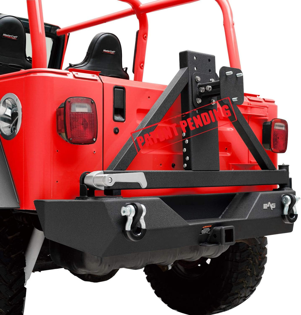 Steel Rear Bumper with Assembled Tire Carrier Black Textured O56043