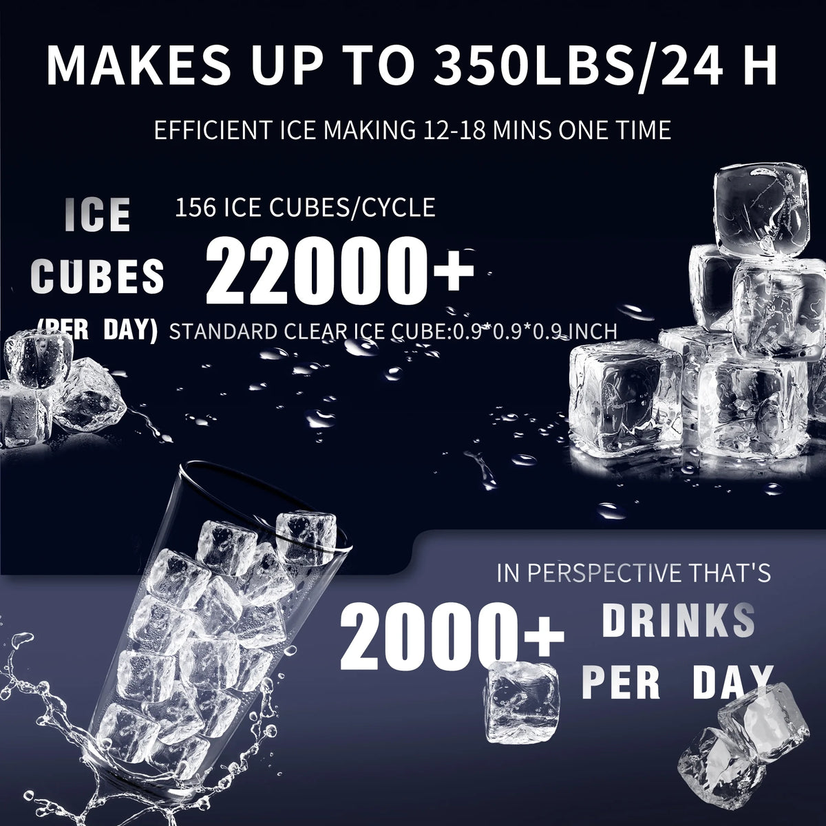 Commercial Ice Maker Machine with Stainless Steel Compressor M70674
