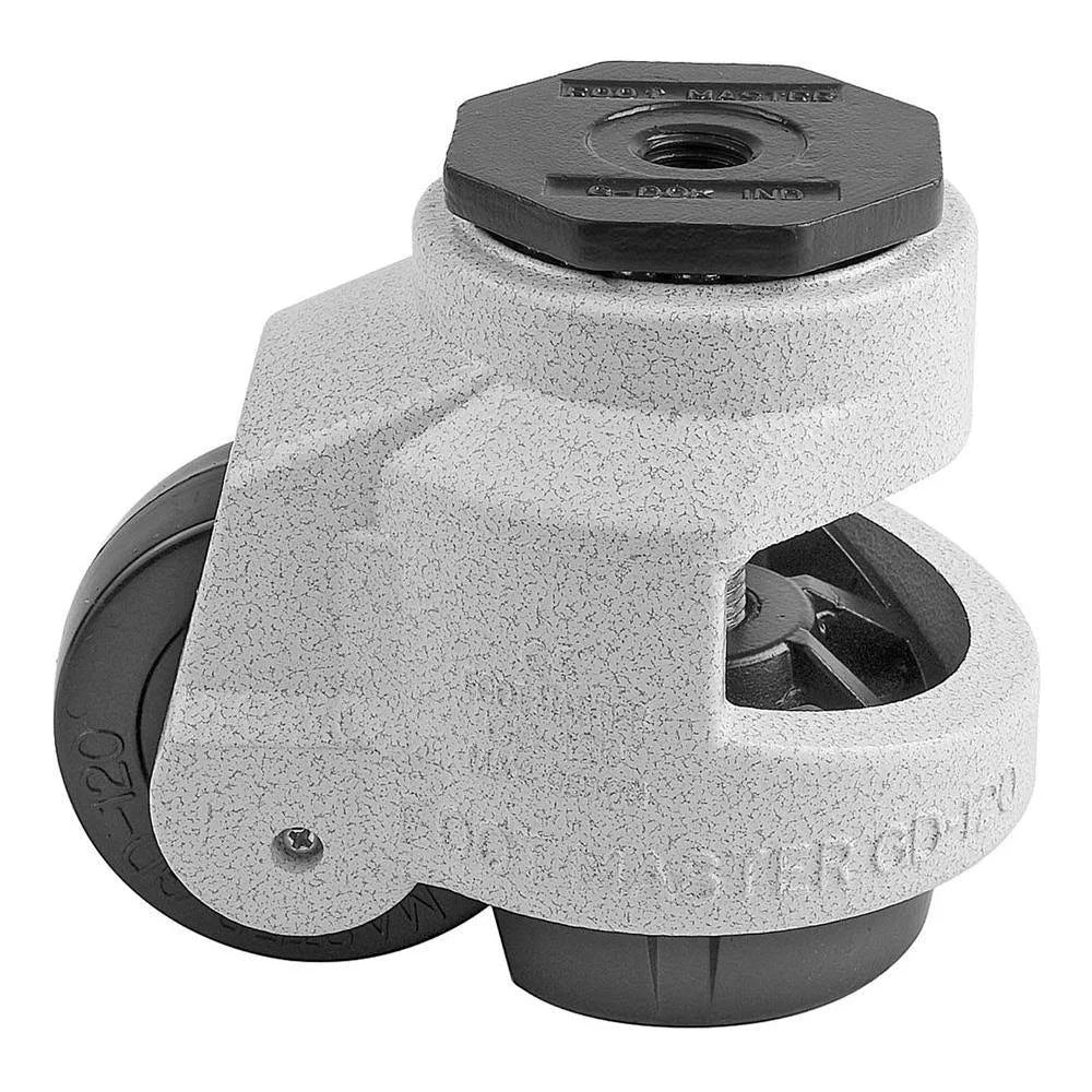 3 in. Nylon Wheel Metric Stem Leveling Caster Ivory M5723